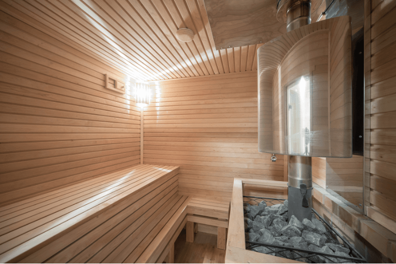 Sauna-Bausatz von innen