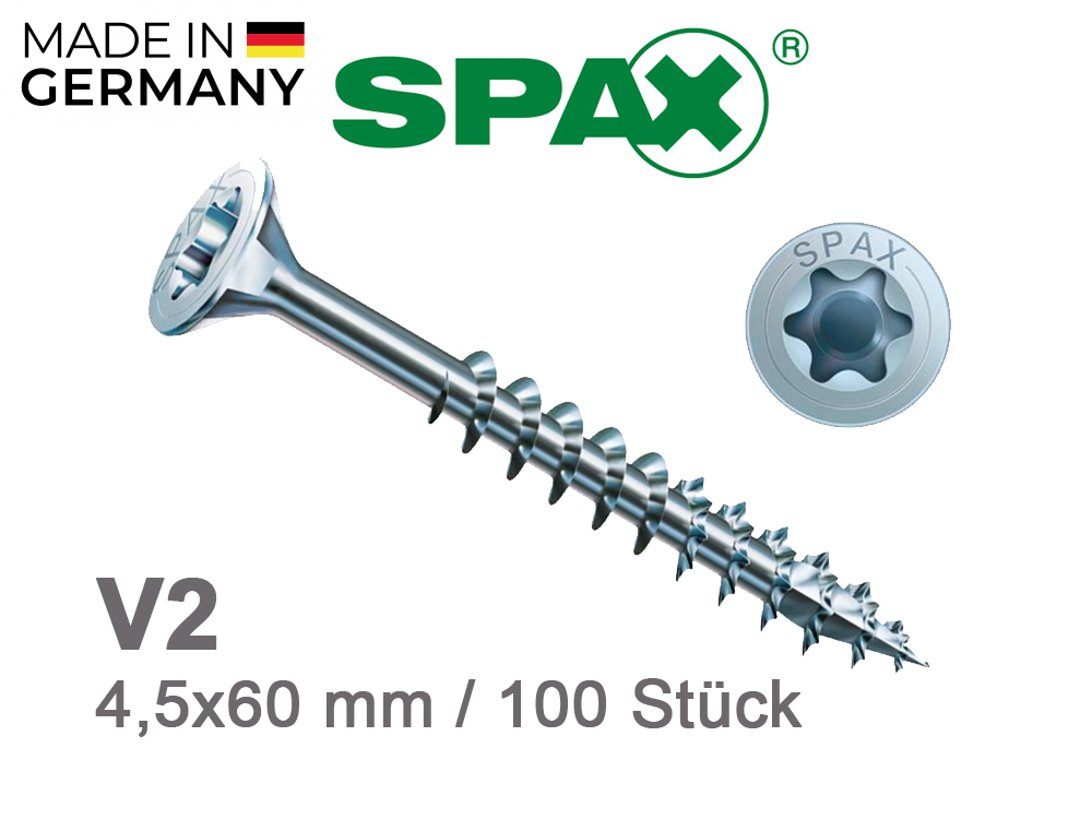 4,5x60 mm SPAX Universalschrauben, A2