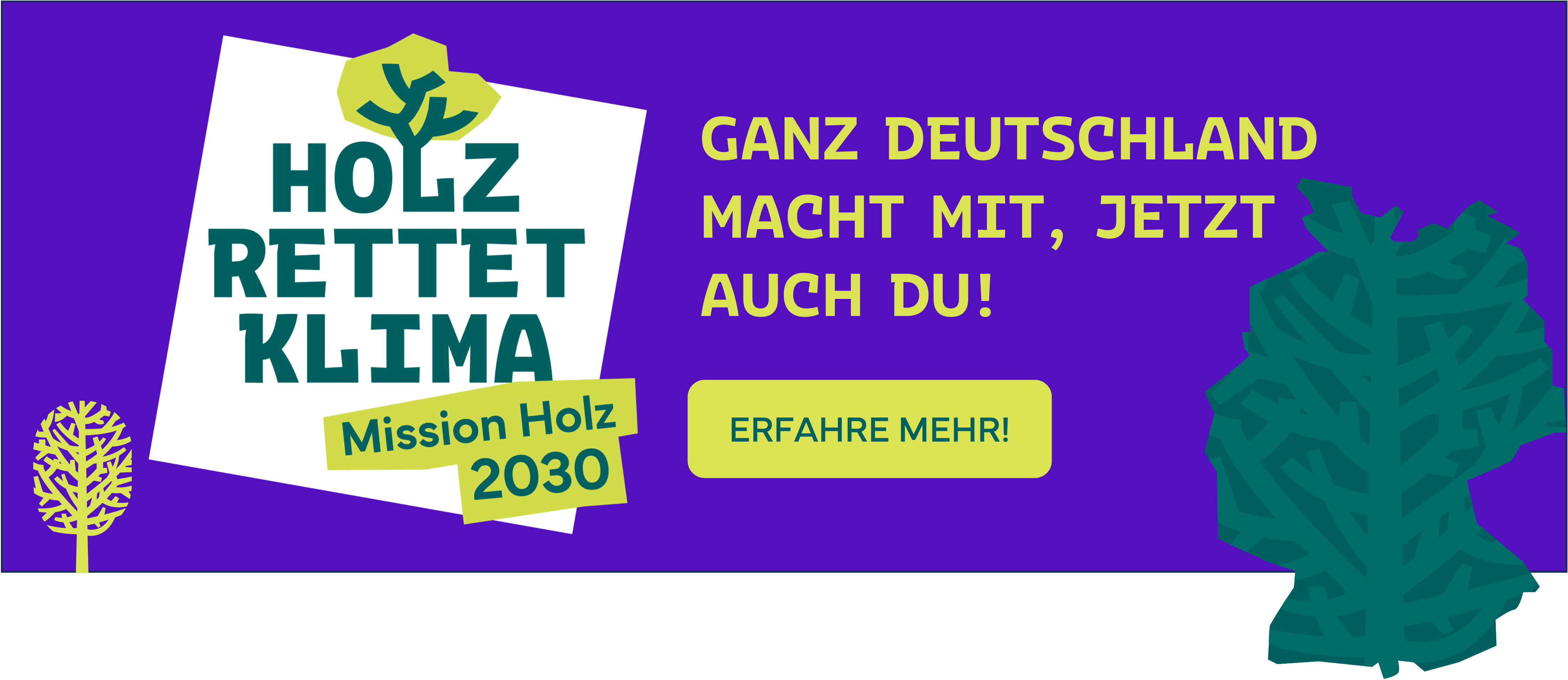 Holz rettet Klima Banner 